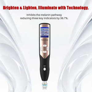 Caneta de plasma com rolo de microagulhamento usada para rejuvenescimento da pele, minimiza&ccedil;&atilde;o de poros, redu&ccedil;&atilde;o de linhas finas, tratamento de acne